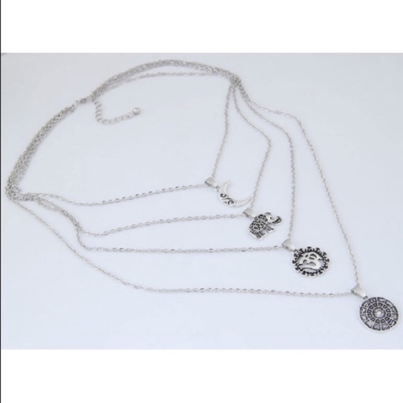 🎁 5/$35 || Multilayered Antiqued Silver Necklace - Picture 5 of 7